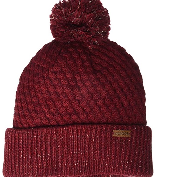 Adidas Women's Twilight II Lurex Ballie Beanie red - Picture 3 of 10